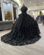 Black quinceanera Dress Ball Gown Evening Prom Dress Evening Gown