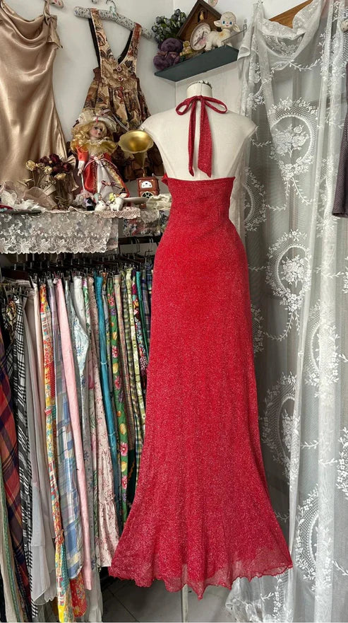 Black/Red Sweet Vintage Fashion Backless Long A-Line Chiffon Tulle Ball Gown Classy Evening Dress Birthday Dress