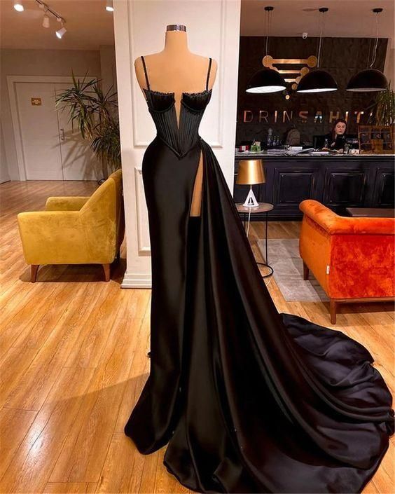 Black Sheath Long Classy Evening Dress, Classy Prom Party Dress
