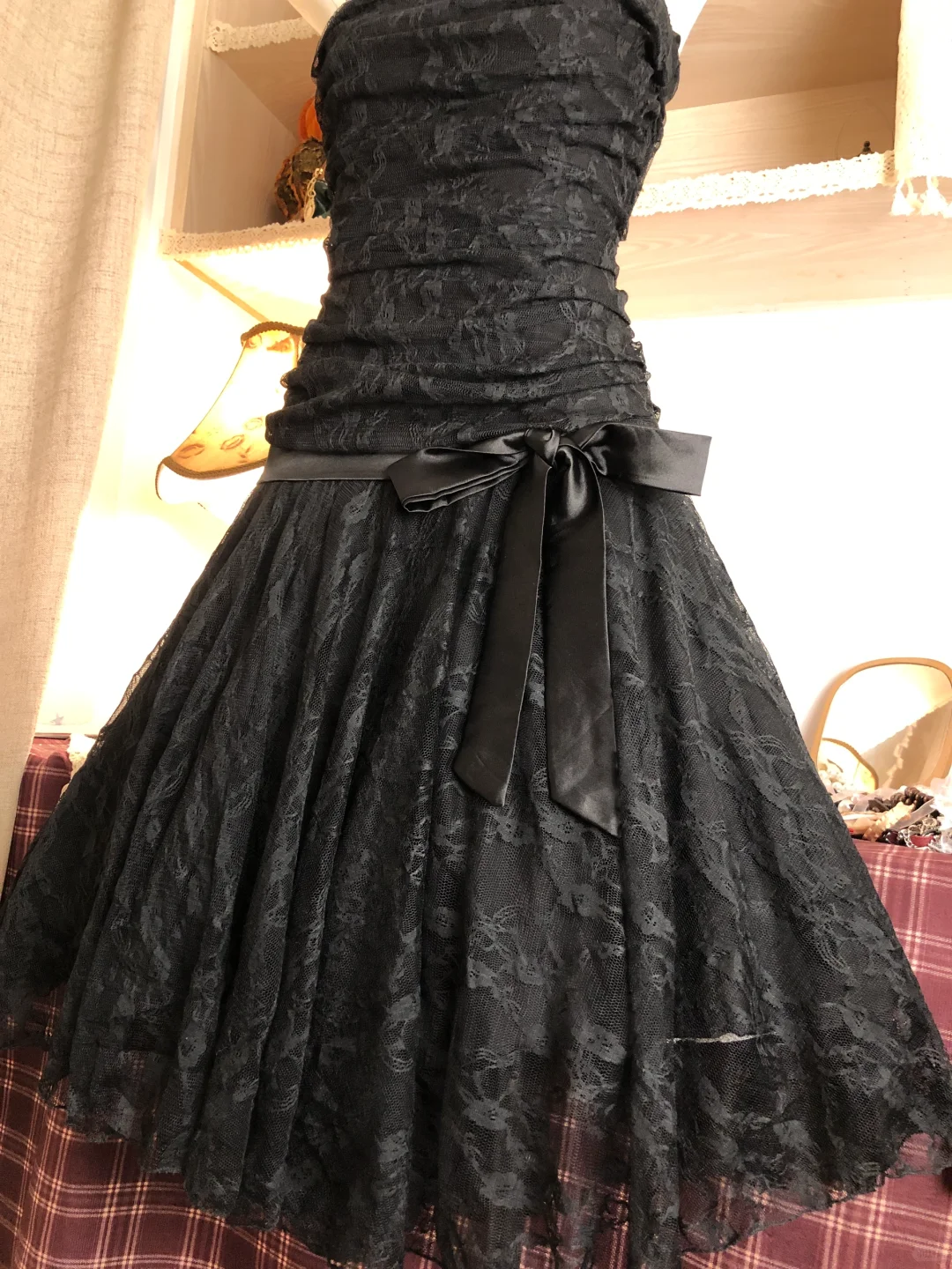 Black Strapless Lace Sexy A Line Short Birthday Outfits Classy Graduation Homecoming Dress Secondary image