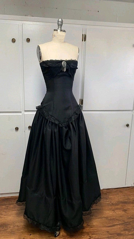 Black Strapless Vintage Classy Long Classy Prom Dress Classy Evening Dress Secondary image