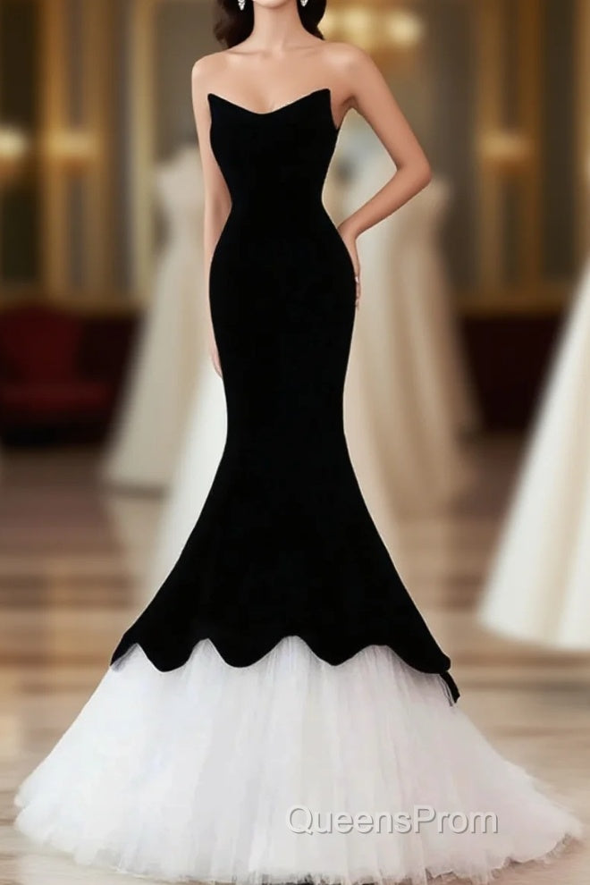 Black Sweetheart Mermaid Tulle Evening Prom Dress Main image