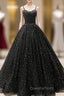 Black Sweetheart Straps Tulle Long Evening Gown Sleeveless Floor-Length Evening Prom Dress Evening Prom Dress shops
