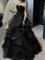Black Sweetheart Tulle Layers Ball Gown Classy Dress, Black Classy Evening Dress Classy Prom Dress