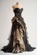 Black Tulle Long Classy Prom Dress Charming Classy Evening Dress