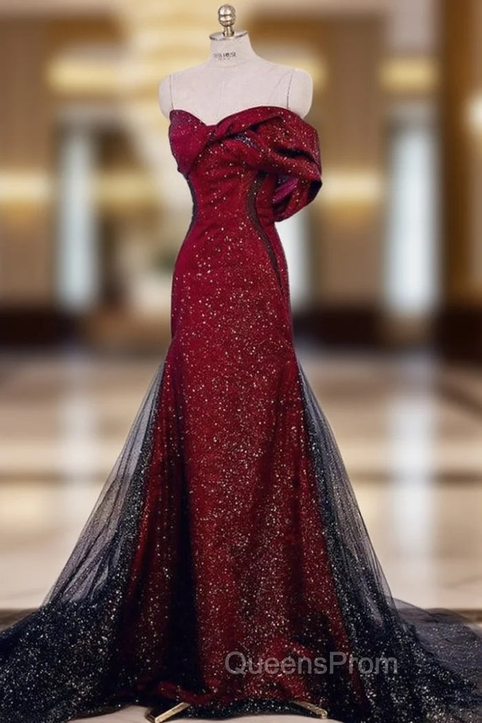 Black Tulle Off the Shoulder Bow Evening Prom Dress Main image