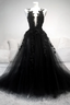 Black V Neck Lace Long Classy Prom Dress A Line Classy Evening Dress