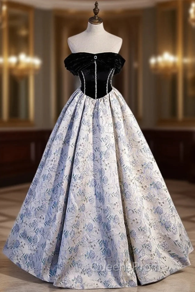 Black Velvet Off the Shoulder Pleats Beading Evening Prom Dress