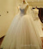 Bling Bling Beading V Neck Organza Ball Gowns Wedding Dress