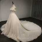 Bling Bling Wedding Dress Sequins Off Shoulder
