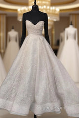Bling Sequins Wedding Dress Sweetheart Ball Gown