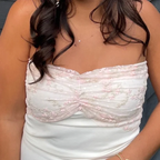 White Strapless Sheath Long Classy Prom Dress Elegant Party Dress