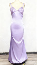Blue Backless Mermaid Satin Long Classy Evening Classy Prom Dress