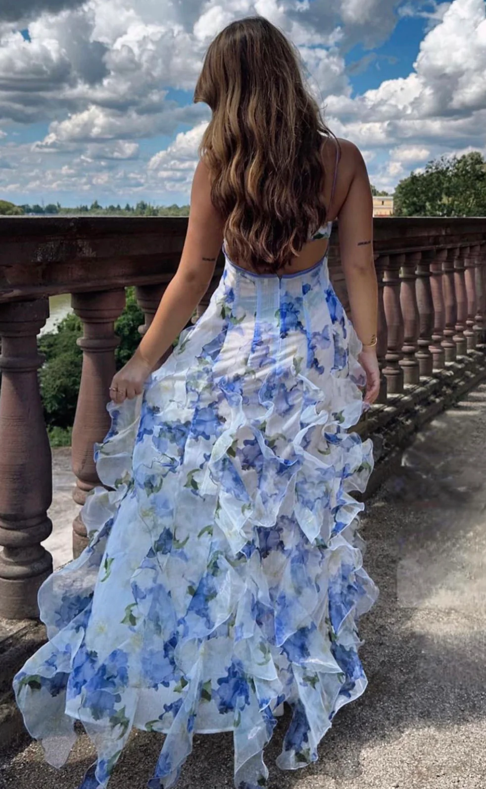 Blue Charming A-Line Spaghetti Strap Classy Prom Dress Party Dress
