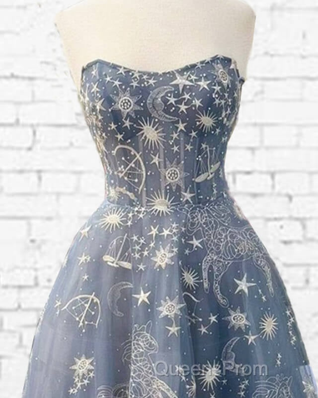 Blue Embroidery Tulle Dress Secondary image