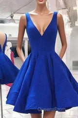 Blue Homecoming Dress, Blue Formal Evening Dress