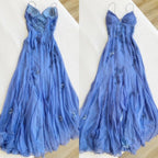 Blue Long Classy Prom Dress, Classy Evening Dress,Party Dress, Classy Dress