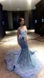Luxurious Sequins Satin Splicing Mermaid Classy Prom Dress Classy Evening Dress