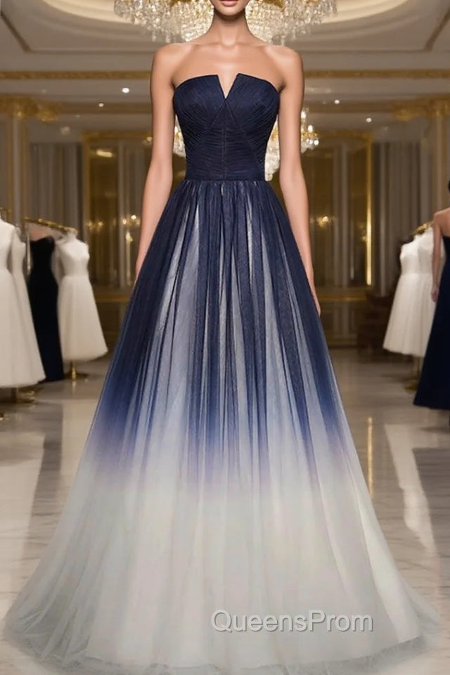 Blue Evening Prom Dress Tulle LongEvening Dress Main image