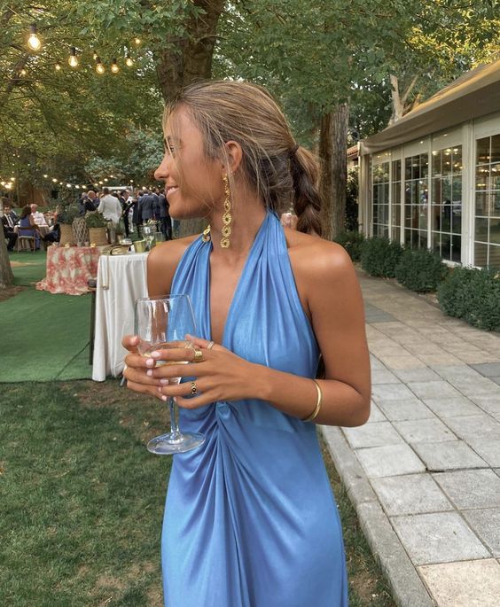 Blue Simple Classy Prom Dress Classy Evening Gown Party Dress Bridesmaid Dress