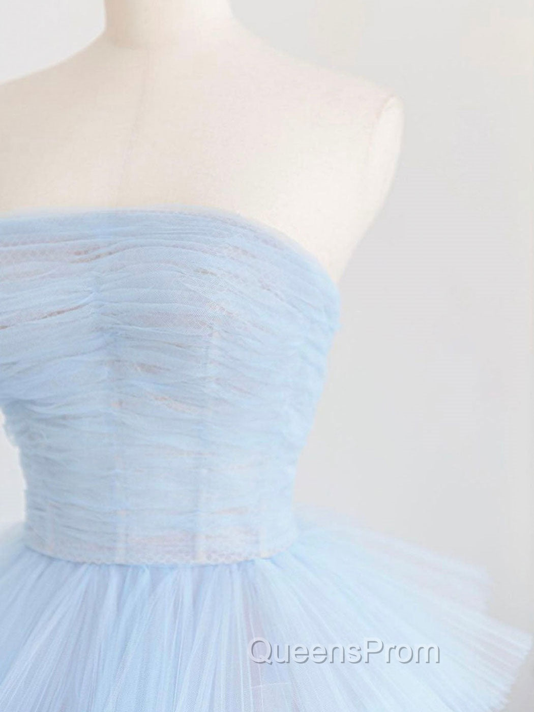 Blue Tulle Long Evening Prom Dress, Blue Tulle Ball Gown Evening Dress Secondary image