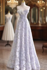 Blue Tulle Sequins Flower Evening Prom Dress