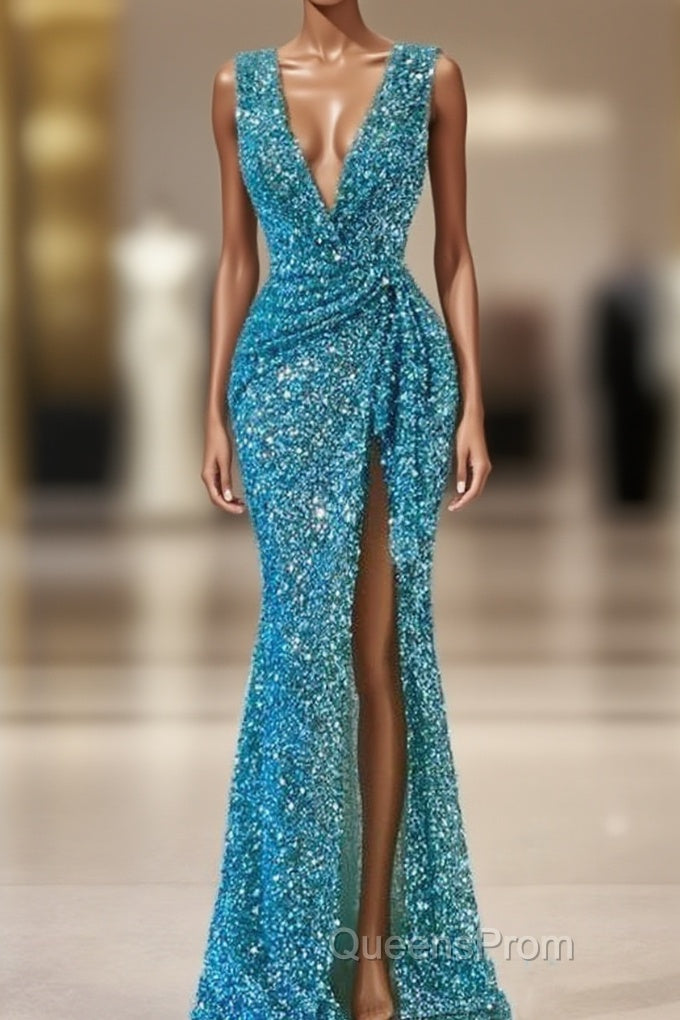 Blue Wedding Reception Dress For Women, Evening Dress For Women Evening Prom Dress Main image