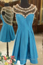 Blue Women Dress Homecoming Dress Cute Cocktail Dress