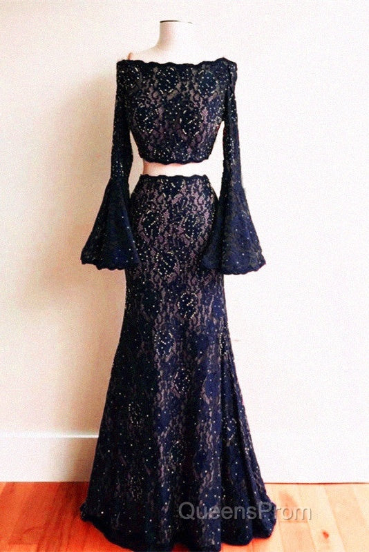 Boho Chic Mermaid Two Piece Lace Evening Prom Dress Secondary image