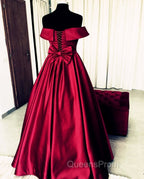 Bow Back Evening Prom Dress Ball Gowns Off The Shoulder