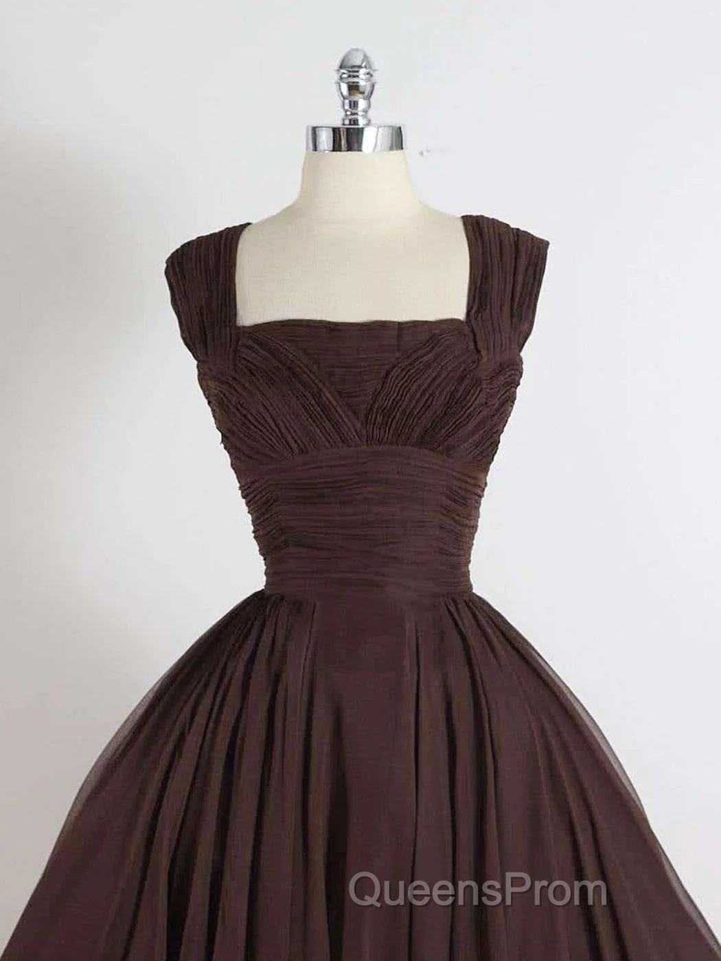 Brown A Line Short Evening Prom Dress Homecoming Dress Secondary image