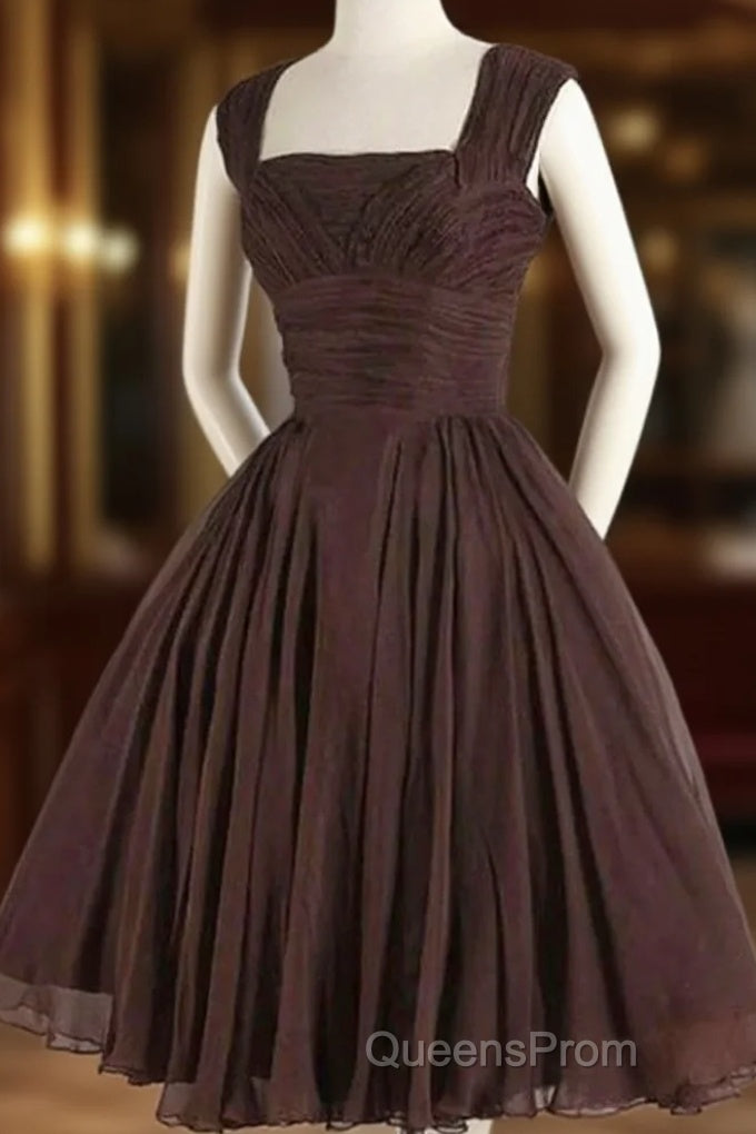 Brown A Line Short Evening Prom Dress Homecoming Dress Main image