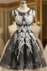 Brown Tulle Sleeveless Round Neck Homecoming Dress Cocktail Dress