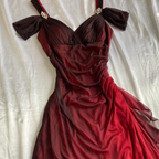 Burgundy A Line Shiny Long Classy Prom Dress Ruffled Classy Evening Gown