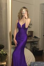 Burgundy Mermaid Long Classy Prom Classy Evening Dress