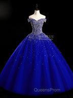 Burgundy Off Shoulder Tulle Sequin Long Evening Prom Dress, Burgundy Sweet 16 Dress