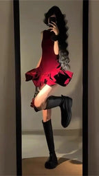 Burgundy Classy Prom Dress Sleeveless Mini Party Dress Short Graduation Dress Cocktail Outfits
