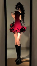 Burgundy Classy Prom Dress Sleeveless Mini Party Dress Short Graduation Dress Cocktail Outfits