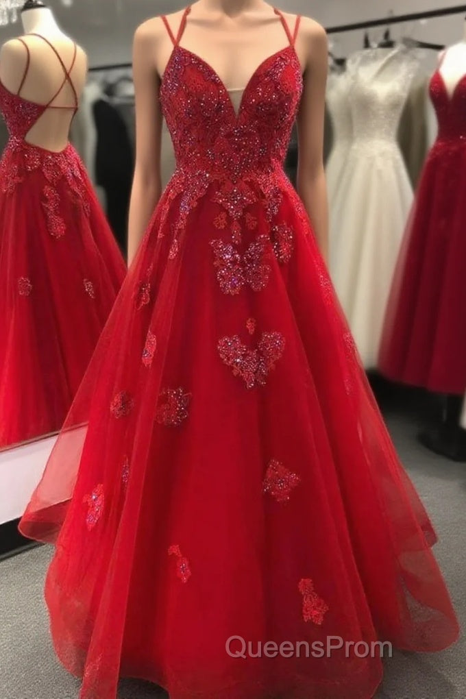 Burgundy Sweetheart Tulle Lace Long Backless Appliques Evening Prom Dress Main image