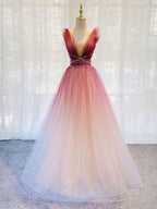 Burgundy V Neck Tulle Sequin Long Classy Prom Dress Burgundy Classy Dress