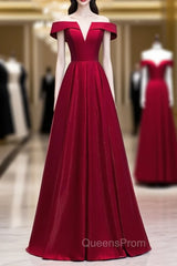 Buy Cheap Off The Shoulder Burgundy Satin Cut Out Evening Prom Dress Under 119