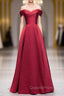 Buy Cheap Sweetheart Burgundy Satin Lace Up Long Evening Prom Dress Under 119