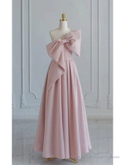 Buyishang Wedding Dresses A-Line One Shoulder Sleeveless Floor Length Taffeta Bridal Gowns With Bow(s)