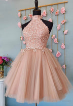 Cute Lace Short Prom Dresses, A-Line Evening Party Dresses
