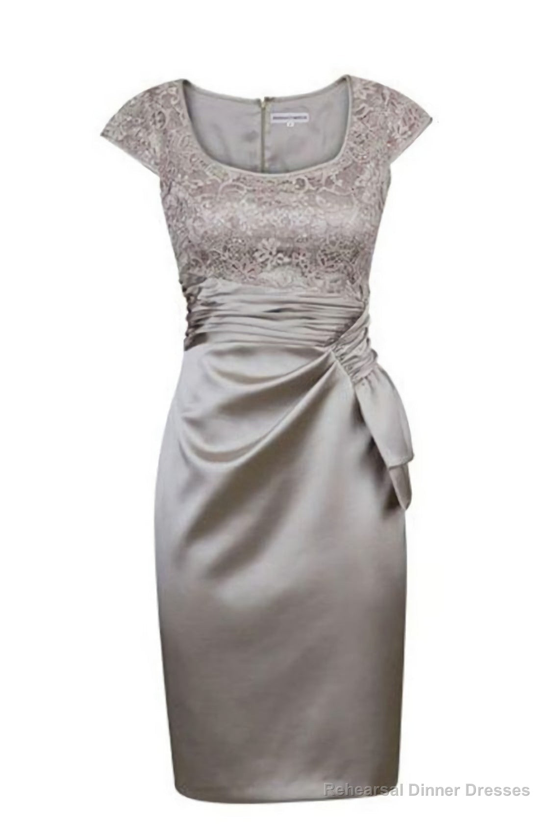 Elegant Short Silver Cap Sleeves Mother Of The Bride Dress, Homecoming Dress Main image