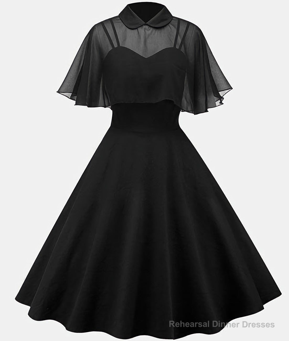 Black Tea Length Homecoming Dress, Charming Dress Secondary image