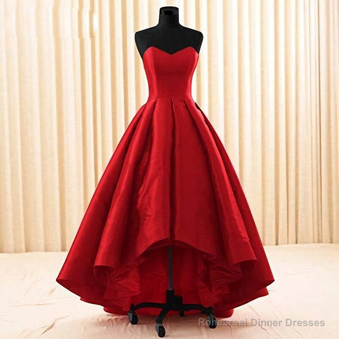 Women Sweetheart Short Front Long Back A Line High Low Prom Dress Secondary image