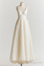 Deep V Neck Prom Dress, White Prom Dress, Fashion Prom Dress, Sexy Party Dress, Custom Made Evening Dress