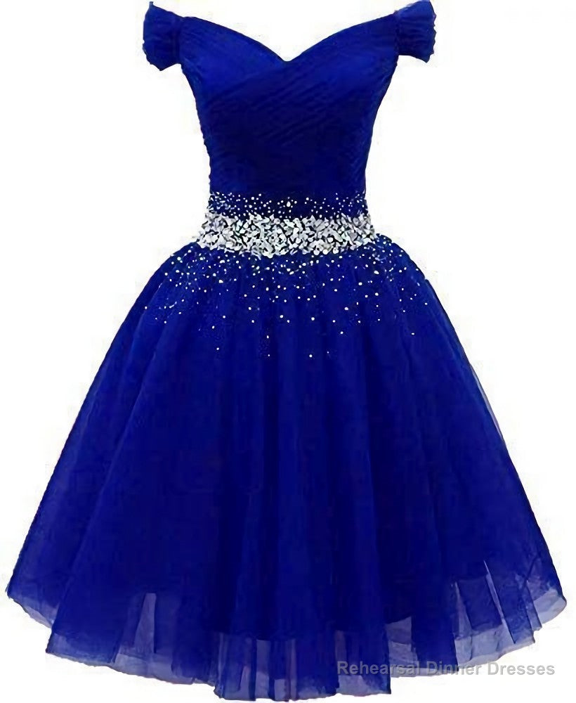 Short Dress, For Juniors Off The Shoulder Homecoming Dress, Custom Made Main image