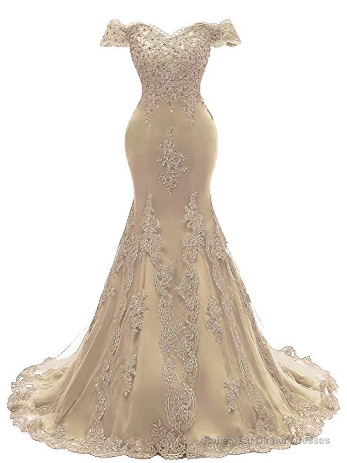Lace Mermaid Long Evening Prom Dresses Main image